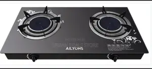 Ailyons 2 Burnerdesign Glass Top Gas Cooker Infrared Double Burner