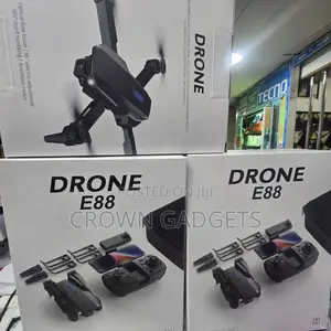 E88 Pro Drone With One-Key Takeoff, 360° Flips FPV Streaming