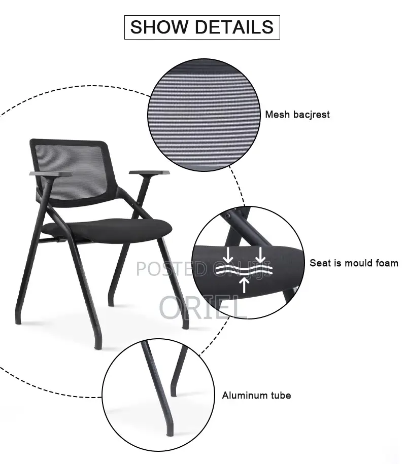 Office Chair : Foldable Ergonomic Training Chair