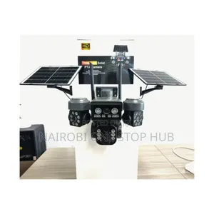  V380 4g Triple Lens Dual Pannel Security Solar Cameras