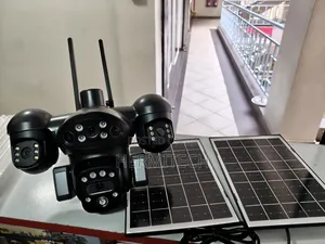 4lens 4views Outdoor Solar Camera 3ball PTZ