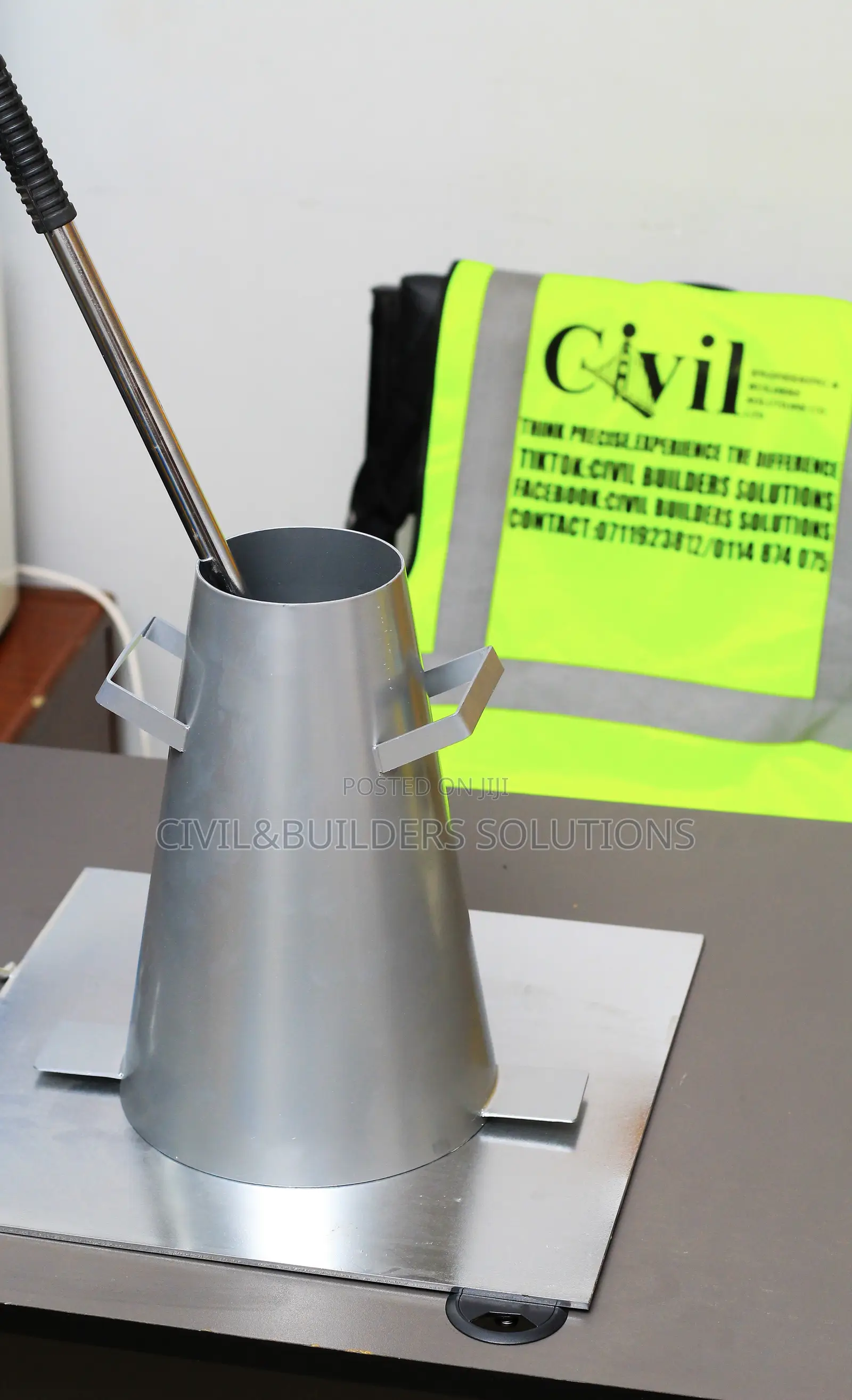 Slump Cone Apparatus For Concrete Works