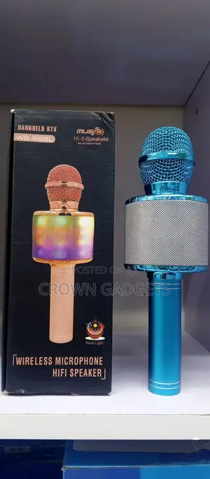 Ws-858l 4-in-1 Ktv Microphone: Speaker, Recorder, Fm Radio