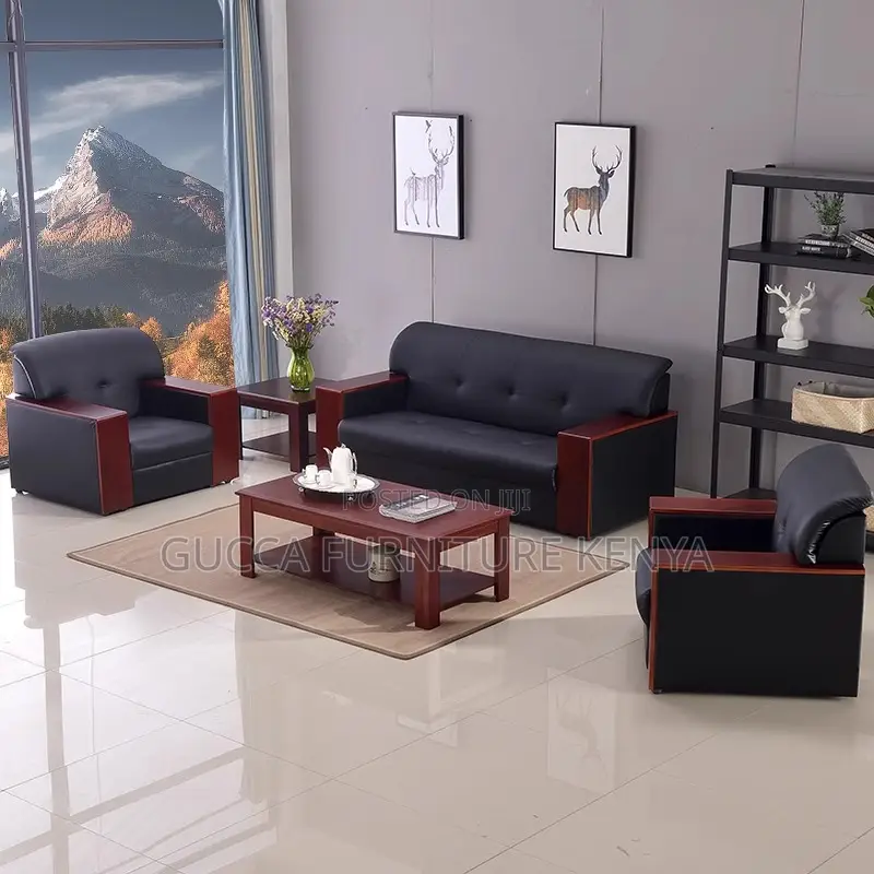 5-seater Leather Executive Reception Sofa