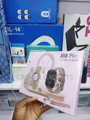 A58 Plus Smartwatch With Heart Rate, Sleep Tracking Gift Set