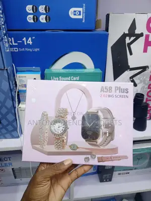 Luxury A58 Plus Smartwatch Combo With Jewelry Accessories