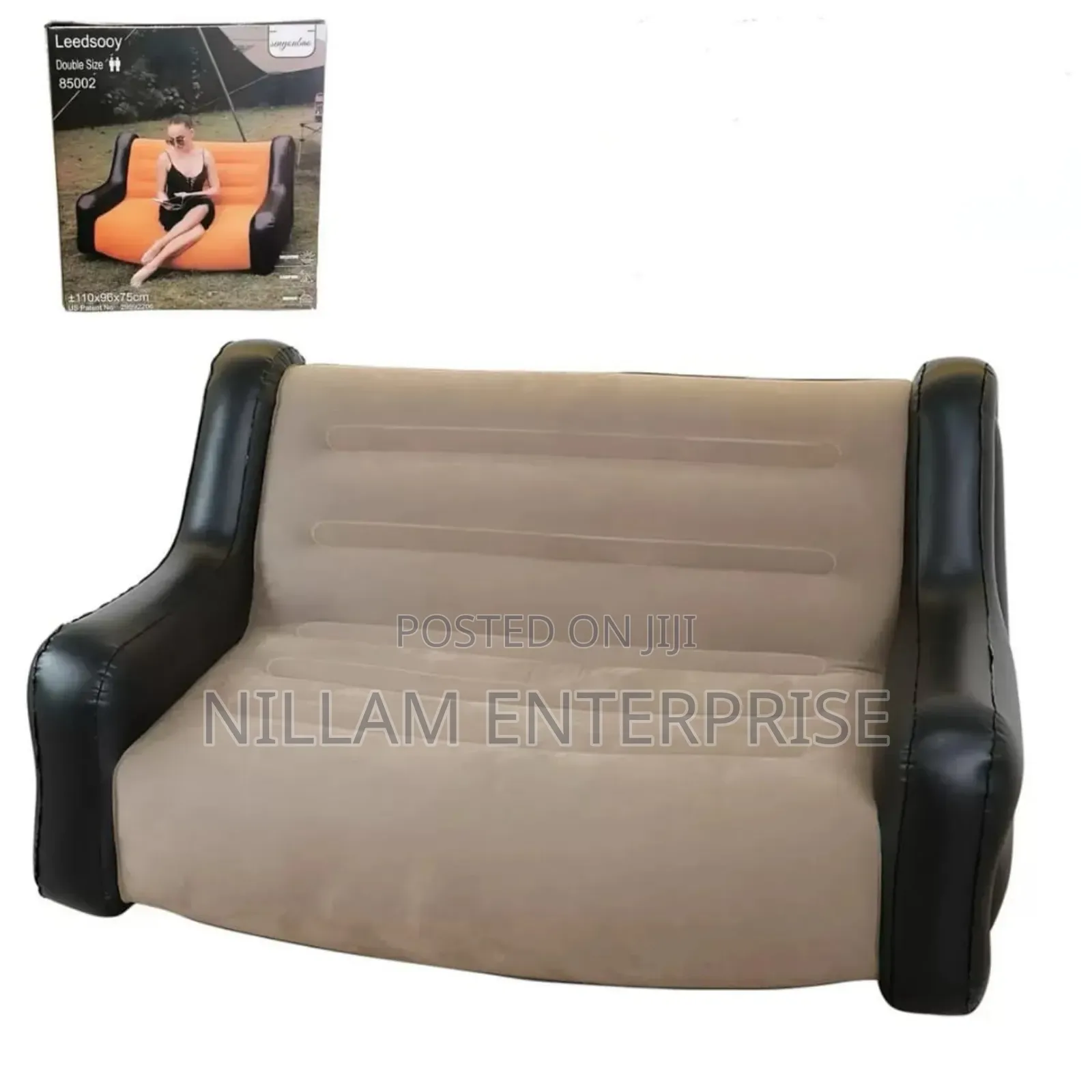 Inflatable Modern 2 Seater Sofa With Armrests