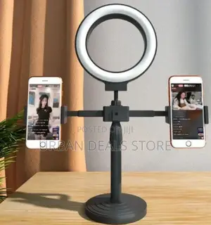 Double Stand Holder With 6-Inch Ring Light