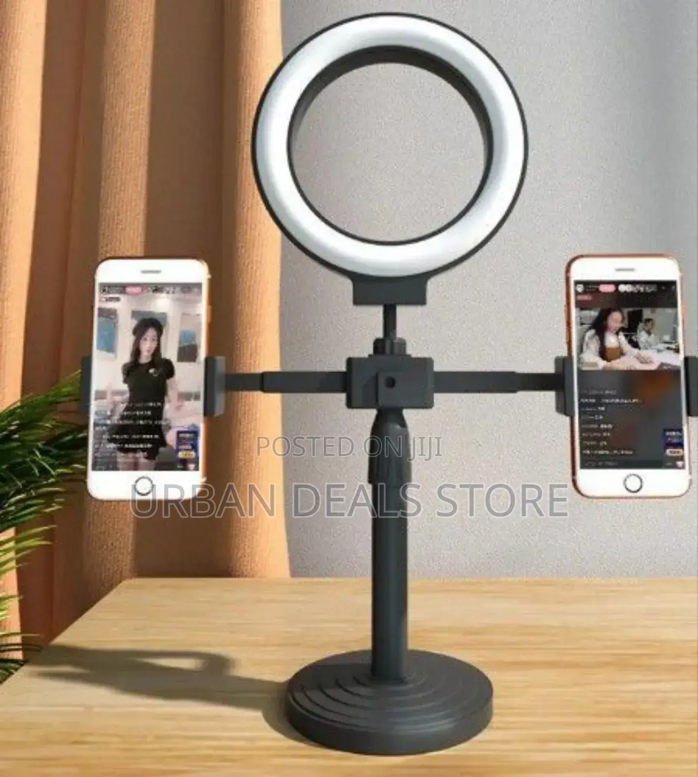 Double Stand Holder With 6" Ring Light