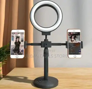 Double Stand Holder With 6" Ring Light