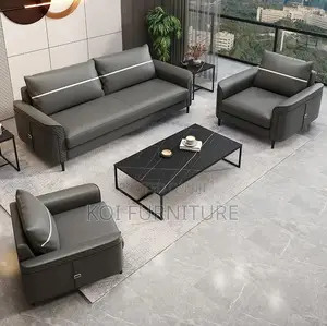 Office Sofa: Modern Upholstered Office Reception Sofa -5 Seater
