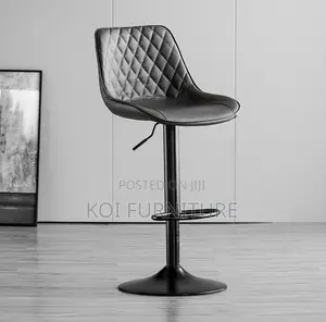 Barstool : Adjustable Swivel Barstool -Leather and Adjustable
