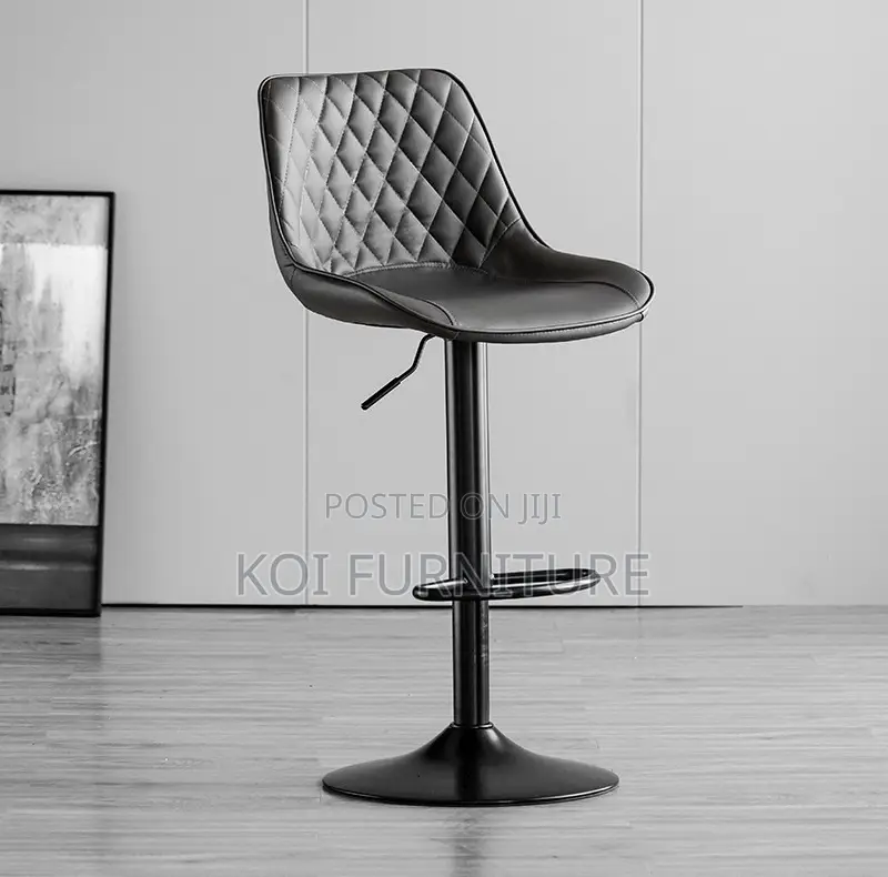 Barstool : Adjustable Swivel Barstool -Leather and Adjustable