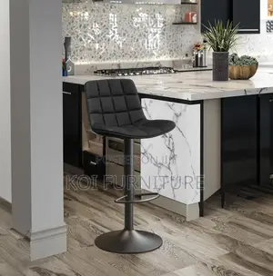 Barstool : Adjustable Swivel Barstool -Leather and Adjustable
