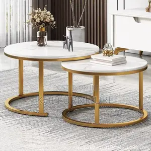 Coffee Table : 2 Round Nesting Coffee Tables