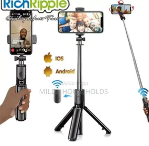 *1.7m 3in1 Extendable Selfie Stick Tripod With a Fill Light