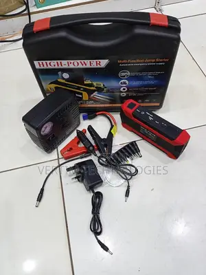 12v 99800mah Car Jump Starter Power Bank With Tire Inflator Secure