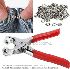 Metallic Snup Button Pliers + 100pc Button Est