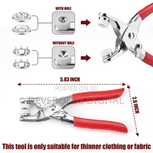 Metallic Snup Button Pliers + 100pc Button Est