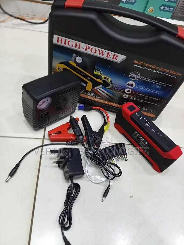 Multi Purpose 12v 99800mah Jump Starter With Tire Inflator