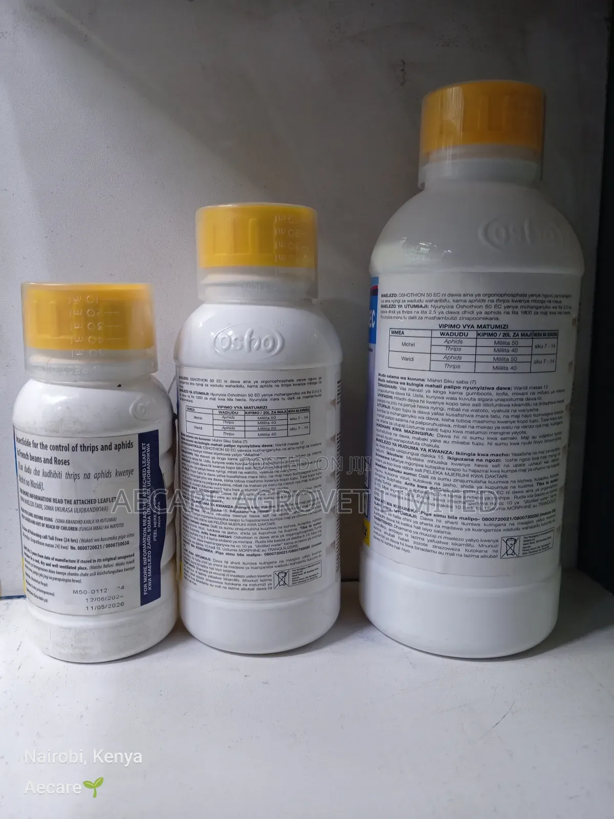 Oshothion 50ec Insecticide 200ml, 500ml, 1l
