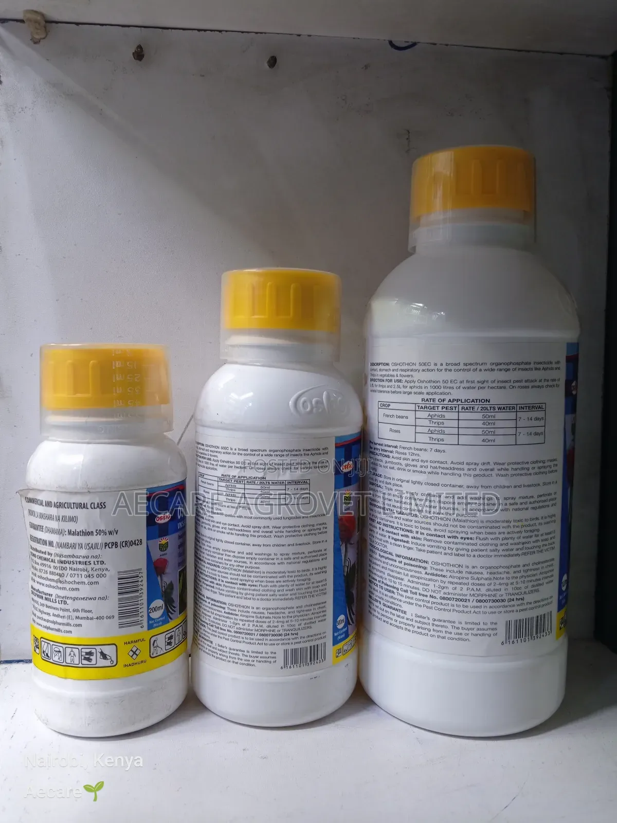 Oshothion 50ec Insecticide 200ml, 500ml, 1l