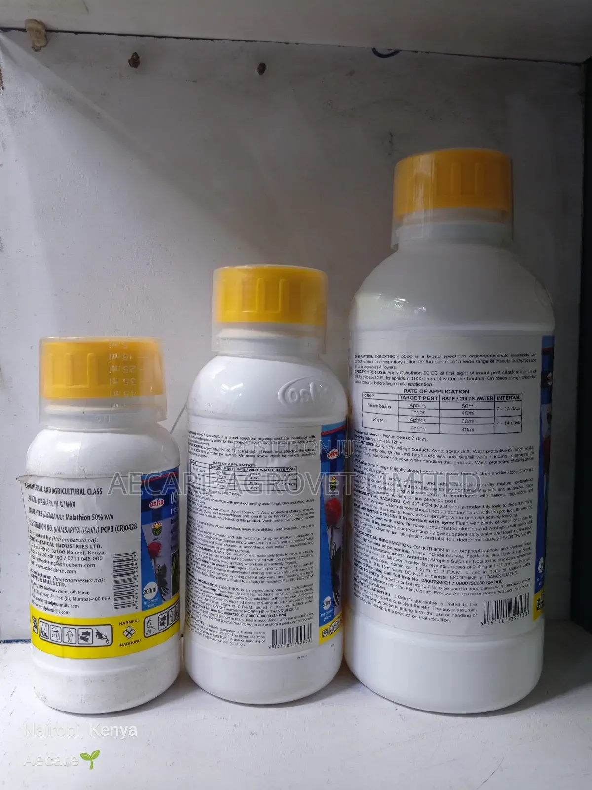 Oshothion 50ec Insecticide 200ml, 500ml, 1l