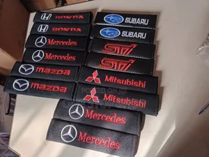 2pc Branded Car Logo Safety Seat Belt Pad Cover