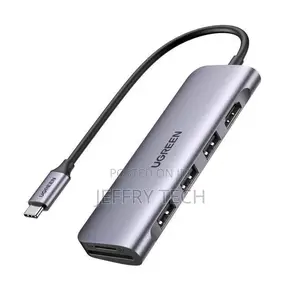 Ugreen 3 Port 6 in 1 Adapter, Type C to Usb 3.0 + Hdmi Card Reader