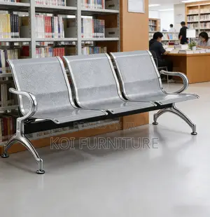 Office Bench : 3-Seater Non-Padded Waiting Bench