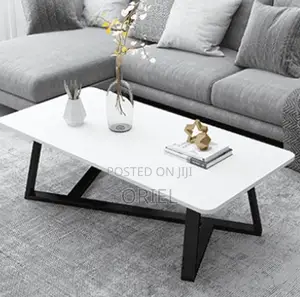 Coffee Tables: Modern Marble Coffee Table With Metal Base