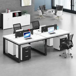 Workstation; Four Way Modular Office Workstation