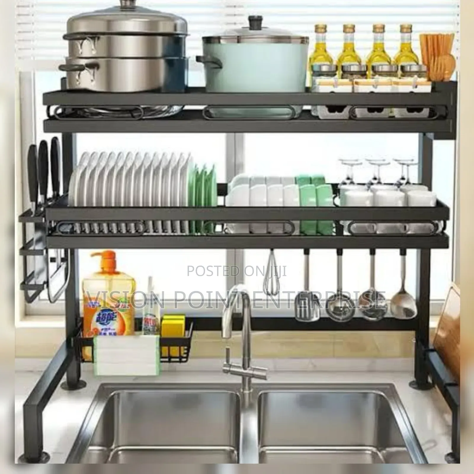 Over the Sink Double Dish Rack