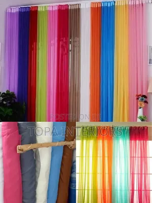Light Soft Plain Colored Sheer Curtains for Window Wall Decorations