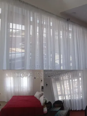 White Sheers for Air BNB Window Sheer Curtains
