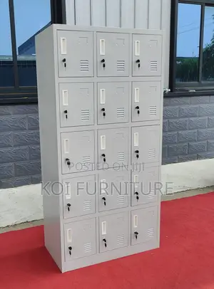Office Cabinet : 15-Locker Steel Office Cabinet