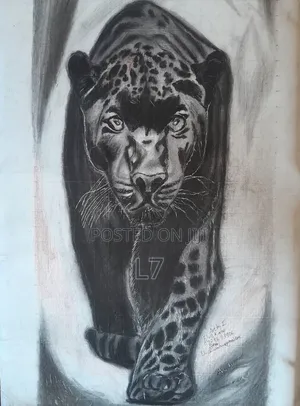 My A4-Size Art  on a Black Panther.