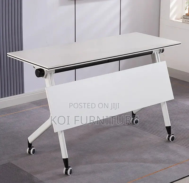 Office Table : Modern Mobile Folding Training and Conference Table,