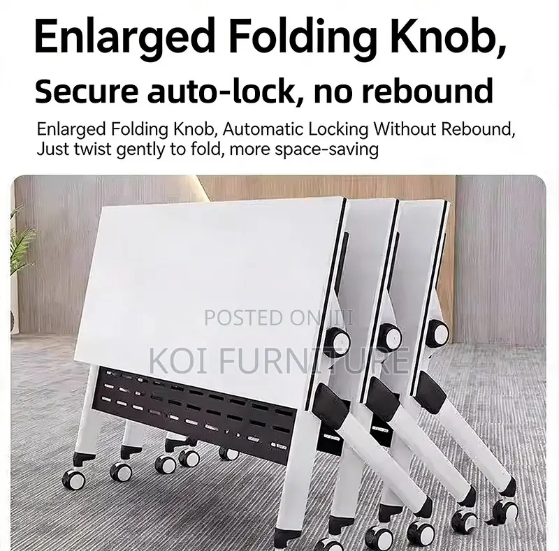 Office Table : Modern Mobile Folding Training and Conference Table,