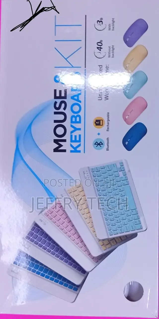 Rechargeable Bluetooth Keyboard and Mouse Fortablets, Laptops Mobile