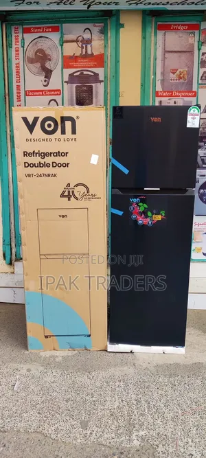*Von 247litres Double Door Fridge No Frost