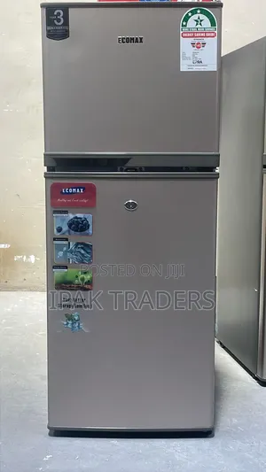 Ecomax 118l Double Door Fridge With Free Fridge Guard Gift-