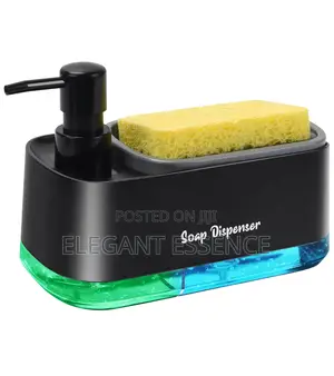 2 Compartment Soap Tap Double Soappump Sponge Caddy Dish Cleaning Kit