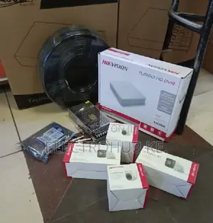 Complete Set Up Of 4 Cctv Hikvision 2mp Ir Cameras