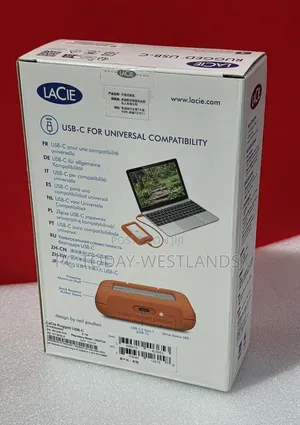Lacie 5tb Rugged Usb 3.1 Gen 1 Type-C External Hard Drive
