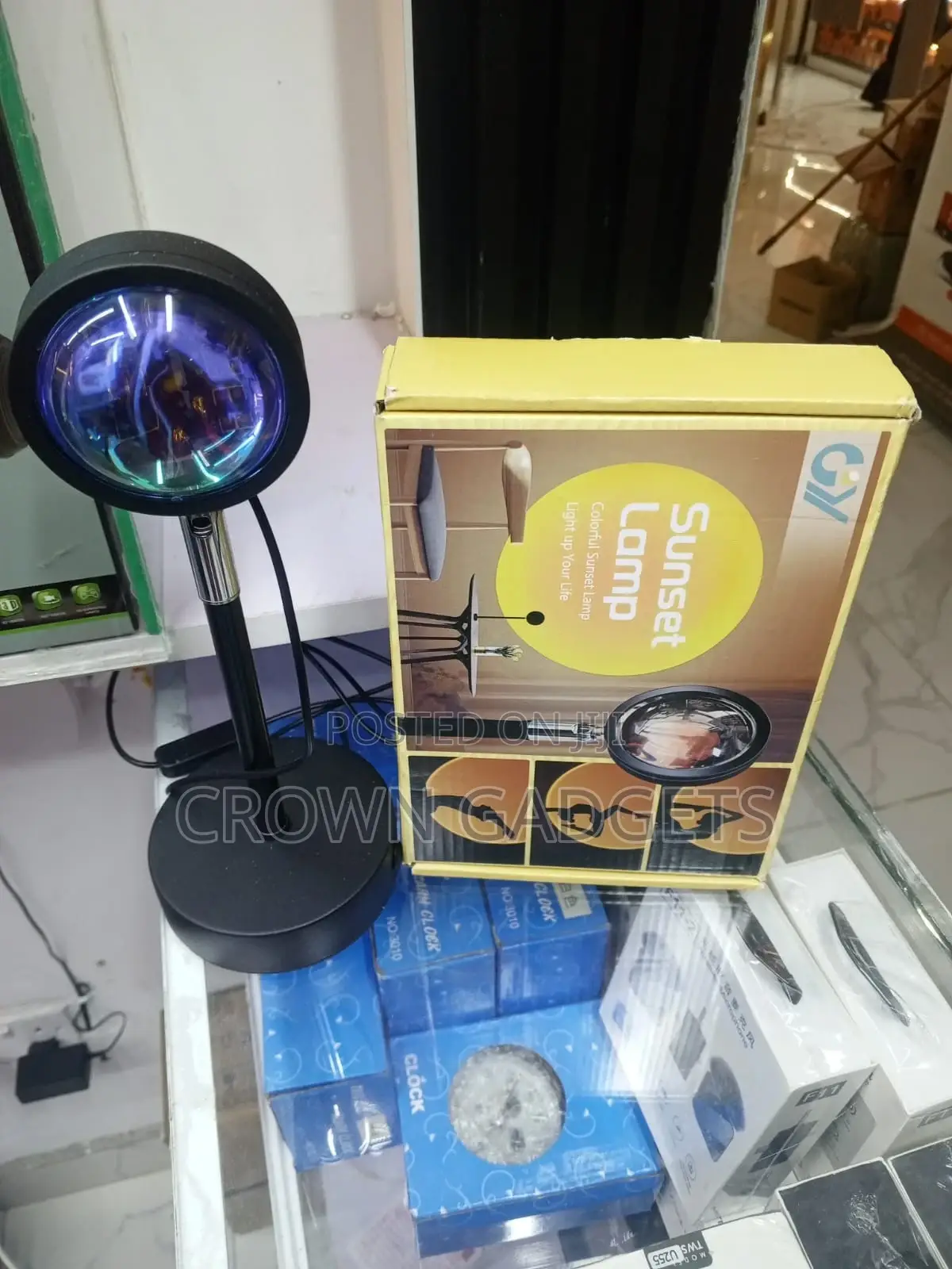 Led Sunset Lamp Rotating Head Mood Light For Home Decor