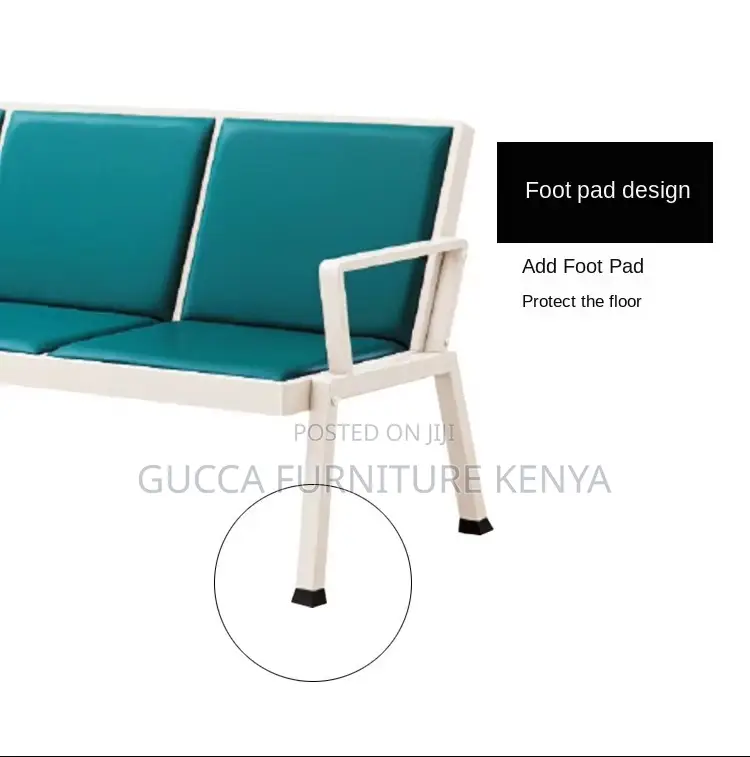3-seater Padded Reception Waiting Bench