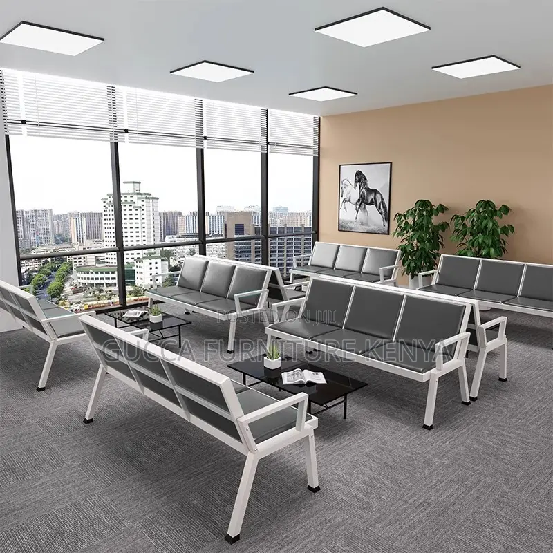 3-seater Padded Reception Waiting Bench