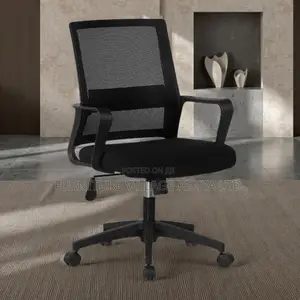 Office Chair: Black Mesh Swivel Office Chair