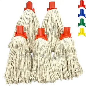 Red Round Cotton Mop Heads Only